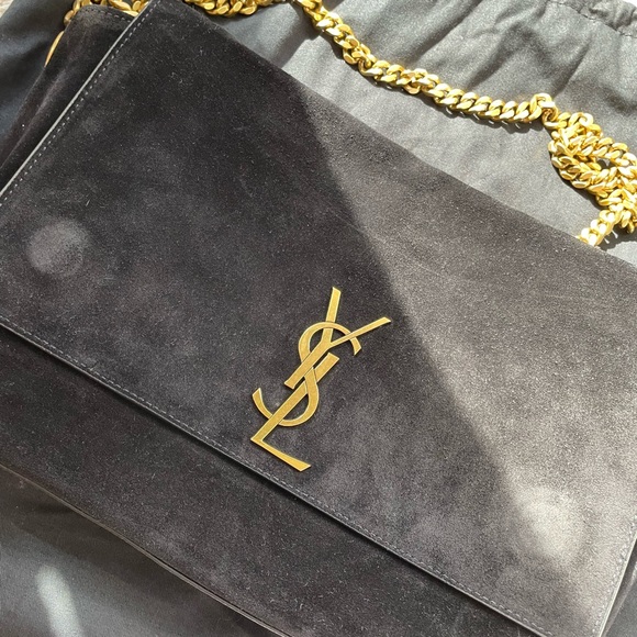 Saint Laurent Reversible Kate Bag black suede and leather YSL - Picture 11 of 16